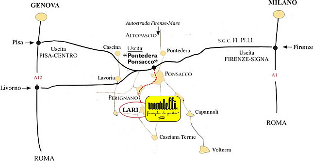 Les pâtes Martelli en Toscane