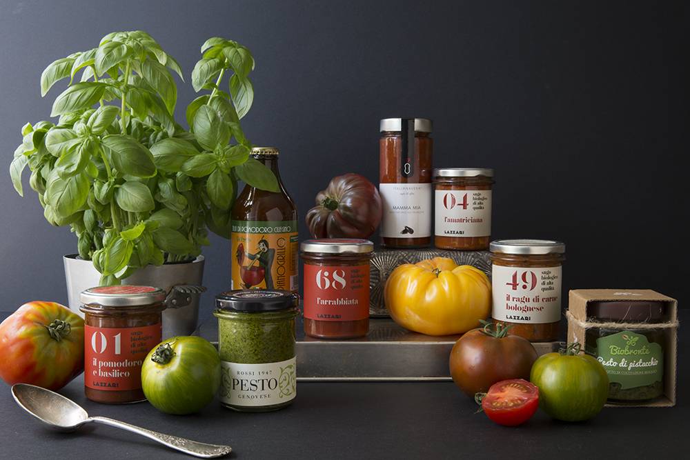 Sauces tomates artisanales à l'épicerie italienne Rap.